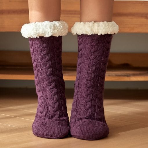 Winter Warm Knitted Plush Floor Socks Home Indoor Non-slip Carpet Socks For Men And Women - Image 7