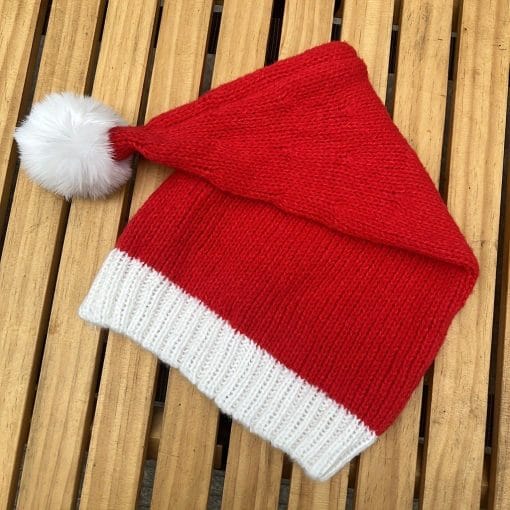 New Knitted Christmas Hat With Fur Ball Holiday Party Decoration Warm Hat Winter - Image 4