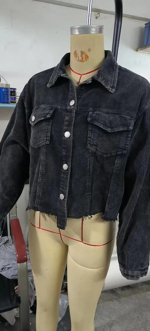 Women's Corduroy Rugby Sequined Jacket - Image 7