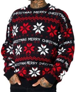 Men's Christmas Jacquard Loose-fitting Drop-shoulder Long-sleeve Sweater 15 a272172c 770a 49b4 85c7 69bb1e4dc846