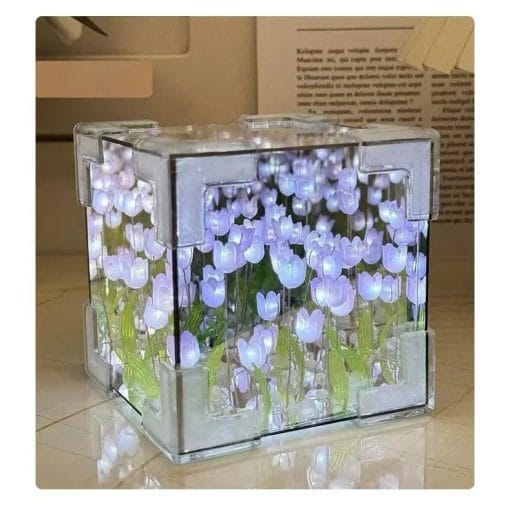 Tulip Flower Sea Small Night Lamp Handmade Diy Material Package - Image 3