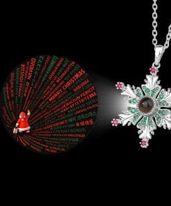 New Christmas Snowflake Necklace With Projection Design For Couples Christmas Gift Women's Clavicle Chain Jewelry 14 a48786c9 8e7a 4142 9374 01da276c4c37