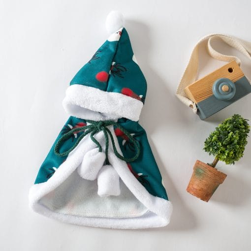 Cat Christmas Clothes Little Red Riding Hood Cape Cloak - Image 4