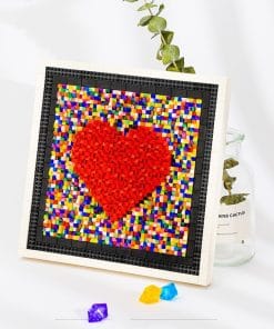 Couple DIY Love Heart Pixel Art Decoration Toys