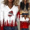 Women's V-neck Long Sleeved T-shirt 2 b01039e5 db70 49f1 bb71 08b3c65dfdfa