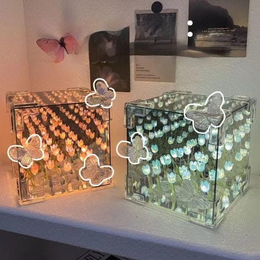 Tulip Flower Sea Small Night Lamp Handmade Diy Material Package - Image 5