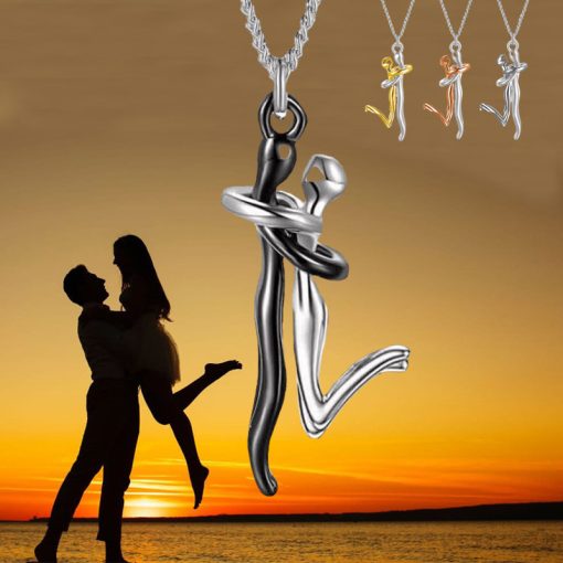 Valentine's Day Necklace – Elegant Love Hug Pendant for Romantic Gifts
