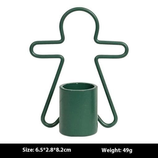 Gingerbread Man Small Candlestick Decoration Christmas Candlestick - Image 9