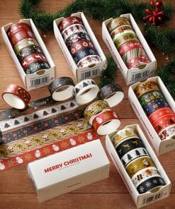 Creative Christmas Gift And Paper Adhesive Tape Journal Tape Christmas Decoration Material Cute Christmas Tape