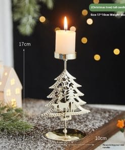Romantic Christmas Wrought Iron Candlestick Candle Tray Decoration 19 b51bbcc8 aff1 40c4 ae20 a52350b56458 trans