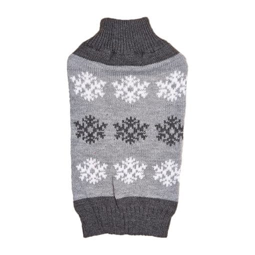 Snowflake Brown Gray Autumn And Winter New Dog Christmas Sweater - Image 2