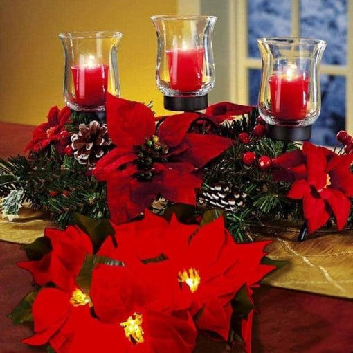 Door Frame Escalator Decoration Red Flower String Lights - Image 3