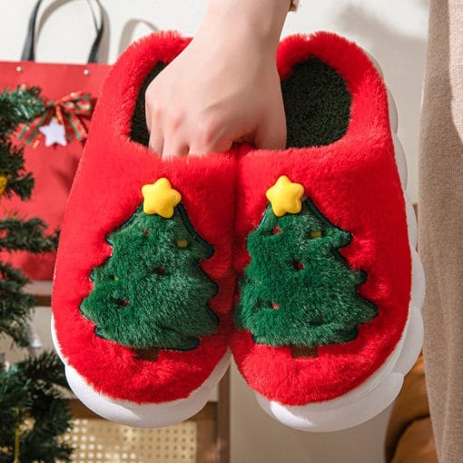 Christmas Tree Women's Home Slippers - Image 3