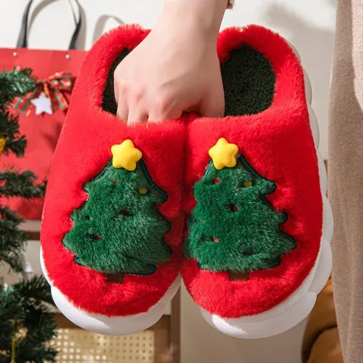 Christmas Tree Women's Home Slippers - Image 3