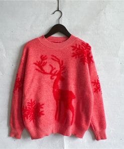 Women's Fashion Round Neck Long Sleeve Knitted Christmas Sweater 19 b98776d5 ec5b 4f66 ad96 f8d44272d824