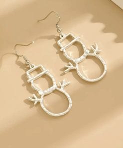 Personalized Snowman Earrings And Pendant Fashion Simple Christmas Hollow Necklace For Women Jewelry 12 b9ac6e57 2c5b 4ee5 8b1b a2ea04fc9177