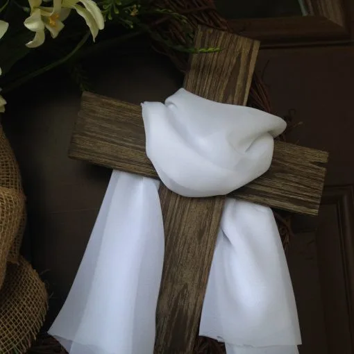 Easter Cross Door With Wreath - Image 5