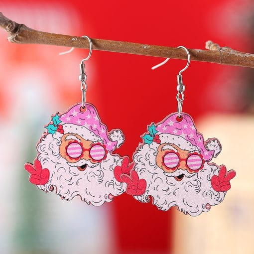 Funny Santa Claus Earrings Christmas Pendant Earrings Gift - Image 9