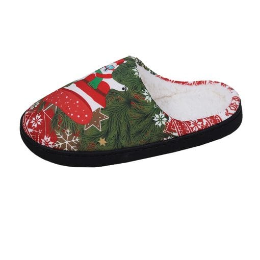 Christmas Snowman Elk Santa Claus Print Slippers Winter Warm Plush Slippers Indoor Non-slip Floor Bedroom Shoes - Image 5