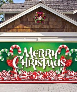 Christmas Background Hanging Cloth Garage Door Patch Holiday Party