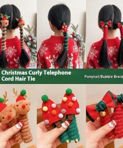 Cute Girls Elastic Rubber Band Christmas Children Telephone Wire Hair Spiral Coil Festive Dress Up Kid Hair Accessories Headwear 20 bd1fd700 b835 4a47 a6e7 c0c0f6491fd8 trans