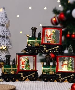 Christmas Gift Train Decoration Small Night Lamp