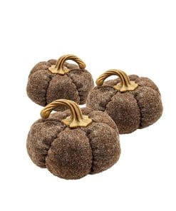 Set Of 3, 8.3x8.3x5.5 Brown Pumpkin, Pumpkin Ornament Decor For Holiday Harvest Festival Fall Festival Thanksgiving