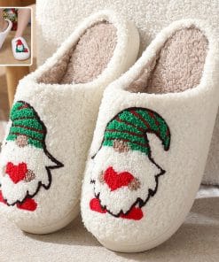 Cute Cartoon Santa Claus Home Slippers Couple Indoor Floor Bedroom Slipper Christmas Warm Shoes Women Men