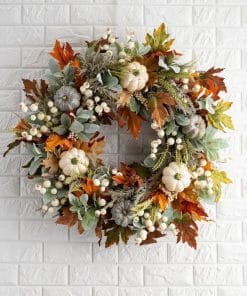 Halloween Thanksgiving Autumn Frost Leaf Pumpkin Simulation Garland Props Home Decor