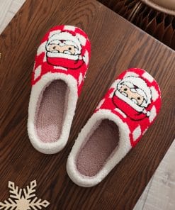 New Christmas Plaid Santa Claus Slippers Winter Indoor Non-slip Floor Bedroom Fuzzy House Shoes For Women Home Slipper 9 c64a55ce 17a1 404d 96cd 62ca19f1c0c8