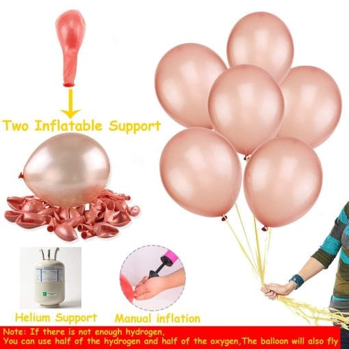Birthday Balloon Happy Birthday Set – Rose Gold Party Decorations - Image 3