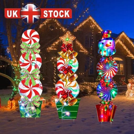 Candy Christmas Holiday Decorations Outdoor Peppermint Xmas Yard Decor Ornaments - Image 2