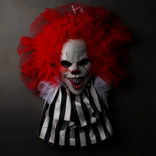 Halloween Horror Clown Wreath Door Hanging Wreath Decoration Wall Hanging Clown Ghost Festival Halloween Party Supplies Home Decor - Image 5
