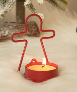 Gingerbread Man Small Candlestick Decoration Christmas Candlestick
