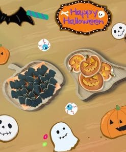 Halloween Wooden Pumpkin Tray Home Decor