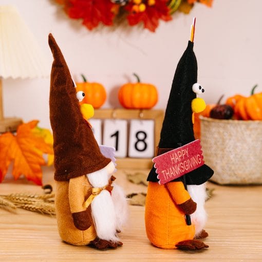 New Thanksgiving Home Decorations Thanksgiving Turkey Doll Ornaments - Image 5