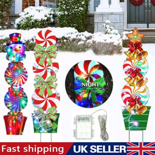 Candy Christmas Holiday Decorations Outdoor Peppermint Xmas Yard Decor Ornaments - Image 3