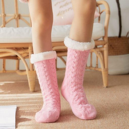 Winter Warm Knitted Plush Floor Socks Home Indoor Non-slip Carpet Socks For Men And Women - Image 6