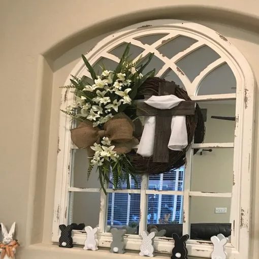 Easter Cross Door With Wreath - Image 6
