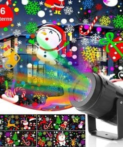 Christmas Party Lights Snowflake Projector Light Led Stage Light Rotating Xmas Pattern Outdoor Holiday Lighting Garden Christmas Decor