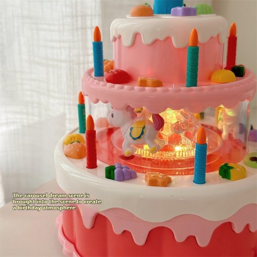 Toy Cake – Interactive Rotating Cake Toy with Lights & Music for Kids - Image 6