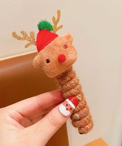 Cute Girls Elastic Rubber Band Christmas Children Telephone Wire Hair Spiral Coil Festive Dress Up Kid Hair Accessories Headwear 16 e03b58bc c94a 4bf3 99a9 d4759a9a6b93