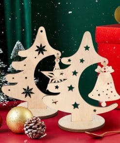DIY Christmas Tree Hollow Hanging Decoration Table Holiday Party
