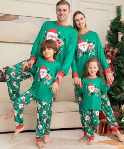 Christmas Pajamas For Family Matching Family Christmas PJs Sets Santa Claus Printed Top Sleepwear