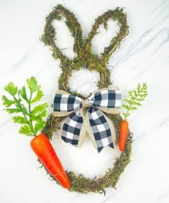 Easter Bunny Wreath Rattan Circle Easter Decoration