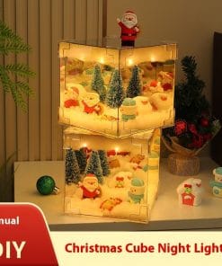 Christmas DIY Decorations Mirror And LED Cube Lamp 3D Santa Claus Snowman Tree Christmas Lights DIY Material Kit For Xmas Decor 15 e68b2397 cc49 4839 8152 9a0683f3bdde trans