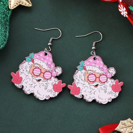 Funny Santa Claus Earrings Christmas Pendant Earrings Gift - Image 6