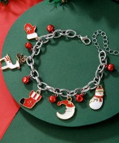 Creative Christmas Metal Chain Bracelet For Women Men Santa Claus Christmas Tree Snowflake Snowman Pearl Bangles New Year Gifts 18 efbdd183 4c6c 47c7 b43b fbe75df44cb5