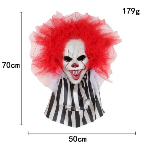 Halloween Horror Clown Wreath Door Hanging Wreath Decoration Wall Hanging Clown Ghost Festival Halloween Party Supplies Home Decor - Image 3