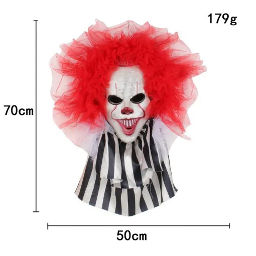 Halloween Horror Clown Wreath Door Hanging Wreath Decoration Wall Hanging Clown Ghost Festival Halloween Party Supplies Home Decor - Image 3